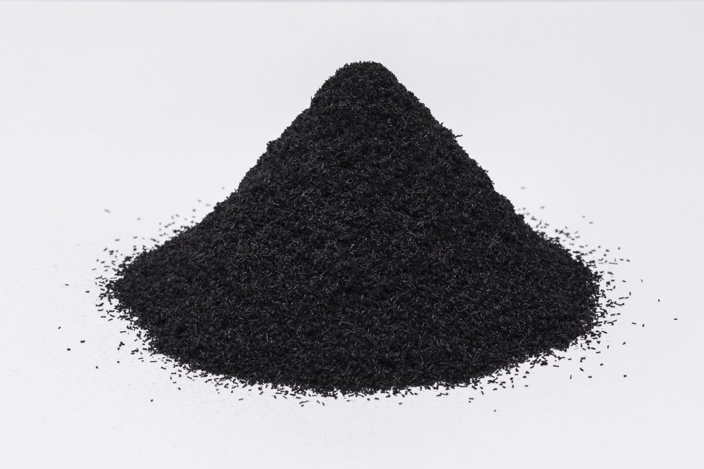 An image of a mound of small black particles